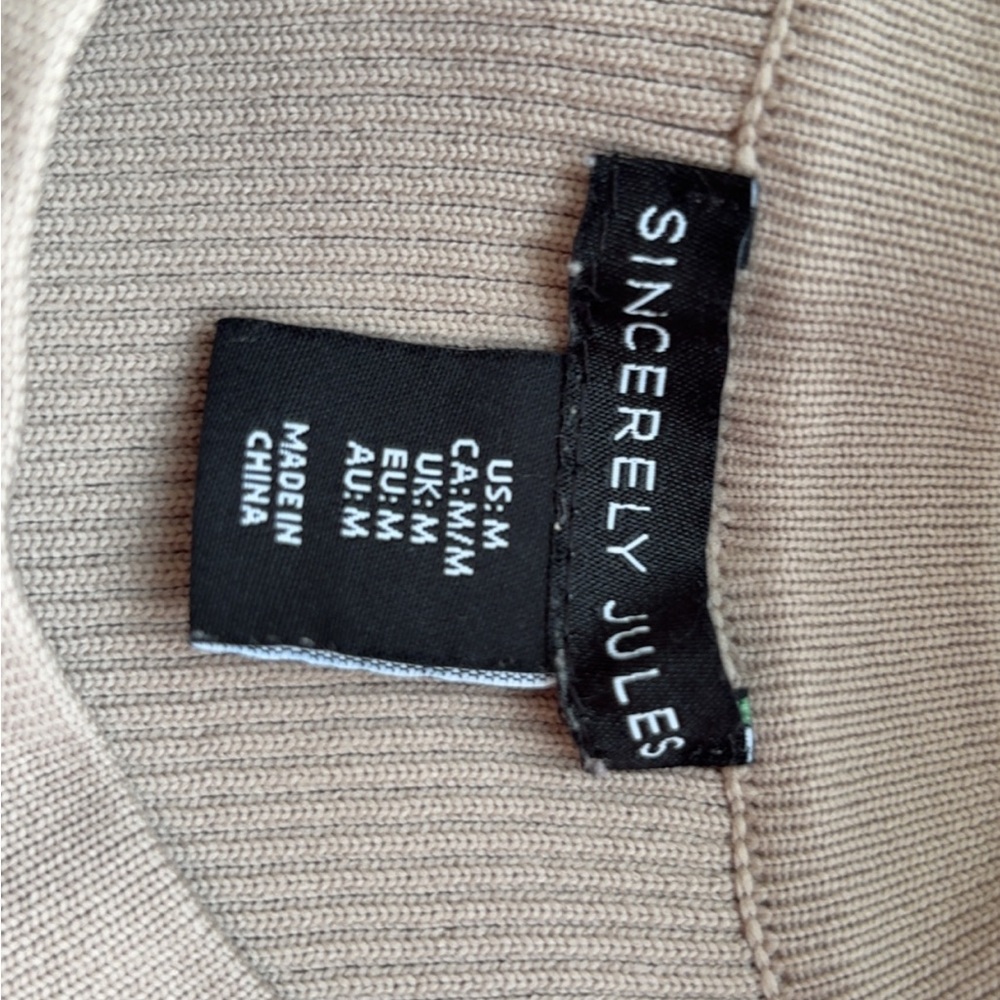 Sincerely Jules Ribbed Knit Tank Top - Tan - Picture 4 of 4